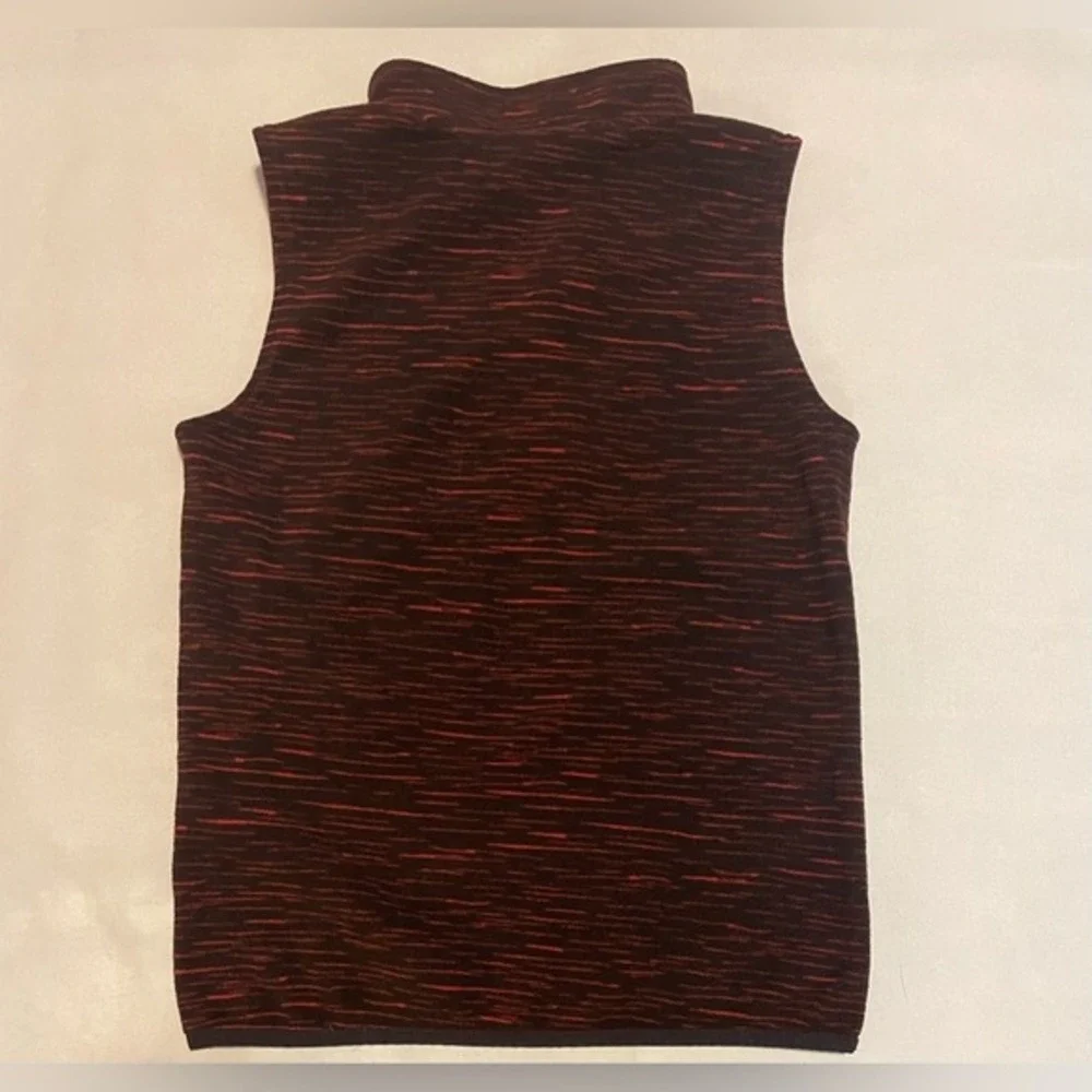 Tek Gear Fleece Vest Youth Boys Size Medium 10/12 Red Black‎ 1/3 Zip